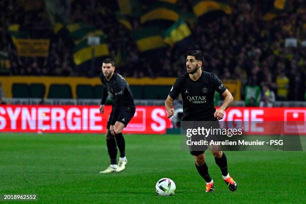 Marco Asensio of Paris Saint-Germain runs with the ball during the Ligue 1 Uber Eats match between FC Nantes and Paris Saint-Germain at Stade de la...