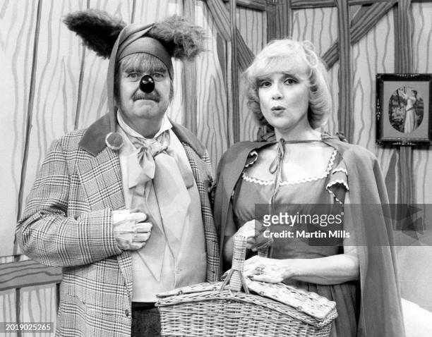 American television producer and actor Bob Keeshan , dressed as Captain Kangaroo and American comedienne, actress, singer and businesswoman Edie...