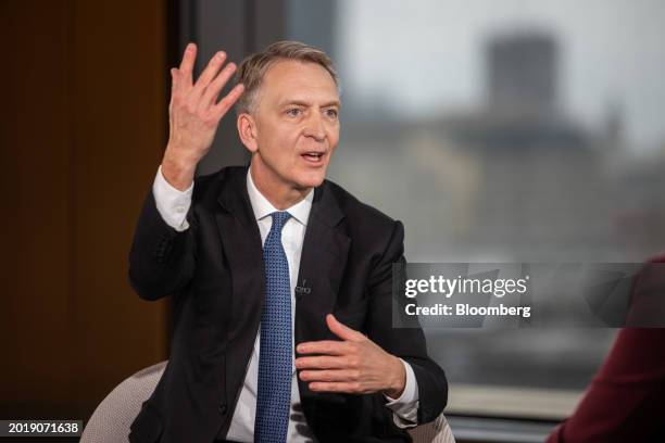 Bruce Flatt, chief executive officer of Brookfield Asset Management Inc., during a Bloomberg Television interview in London, UK, on Tuesday, Feb. 20,...