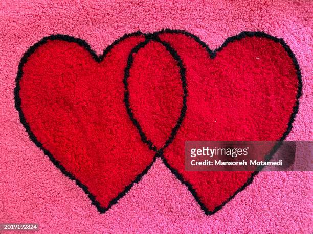 hearts - rug isolated stock pictures, royalty-free photos & images