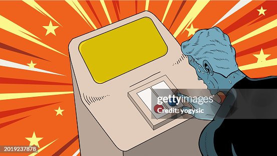 Sweating Button Choice Vector Pop Art Sweating Superhero Choosing Button Stock Illustration ...