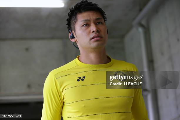 Kosuke Nakamura of Kashiwa Reysol is seen on arrival at the stadium prior to the J.League J1 match between Omiya Ardija and Kashiwa Reysol at NACK5...