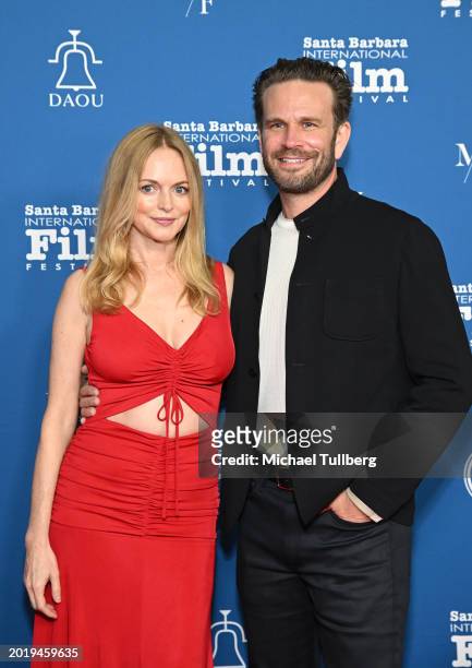 Actors Heather Graham and John Brotherton attend the world premiere of "Chosen Family" at the closing night of the 39th annual Santa Barbara...