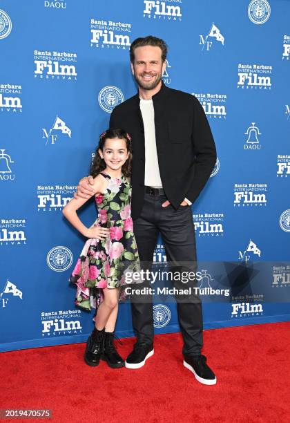 Actors Ella Grace and John Brotherton attend the world premiere of "Chosen Family" at the closing night of the 39th annual Santa Barbara...