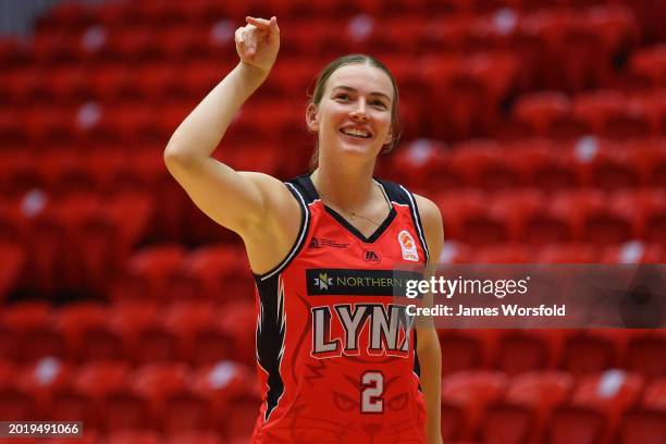 Steph Gorman of the Lynx shoots during her warm up before the WNBL match between Perth Lynx and UC Capitals at Bendat Basketball Stadium, on February...