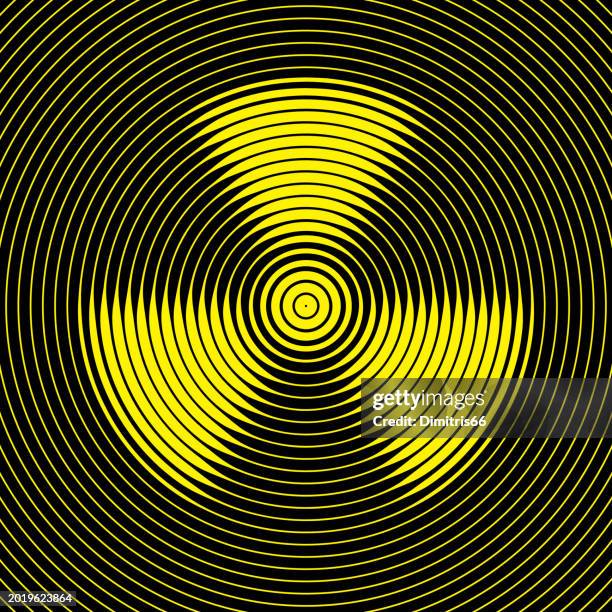 concentric lines forming a radioactive symbol - uranium stock illustrations