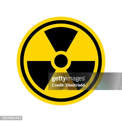 Radioactivity sign icon. Radioactivity sign icon.