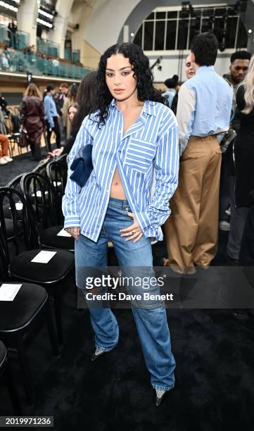 Charli XCXattends the JW Anderson AW24 show during London Fashion Week February 2024 at the Seymour Leisure Centre on February 18, 2024 in London,...