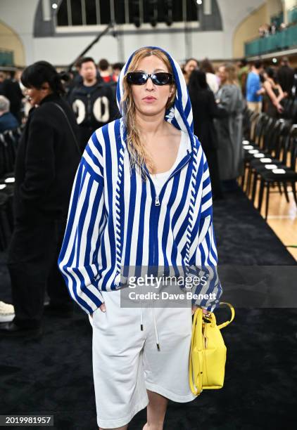 Isabella Summers attends the JW Anderson AW24 show during London Fashion Week February 2024 at the Seymour Leisure Centre on February 18, 2024 in...