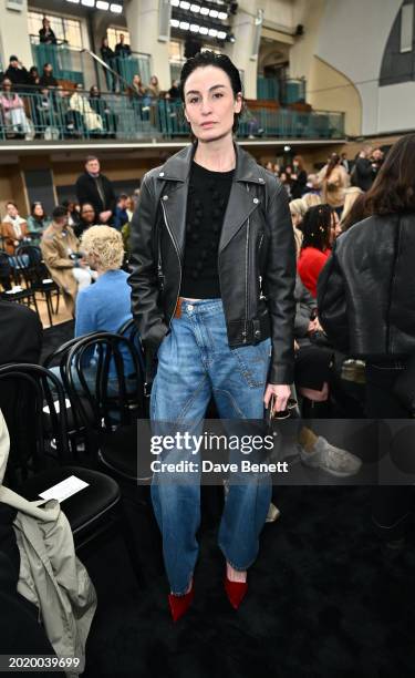 Erin O'Connor attends the JW Anderson AW24 show during London Fashion Week February 2024 at the Seymour Leisure Centre on February 18, 2024 in...