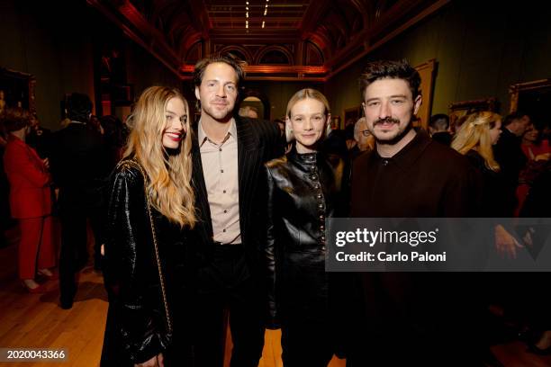 Margot Robbie, Tom Ackerley, Carey Mulligan and Marcus Mumford attend the Nominees' Party for the EE BAFTA Film Awards 2024, supported by Bulgari at...