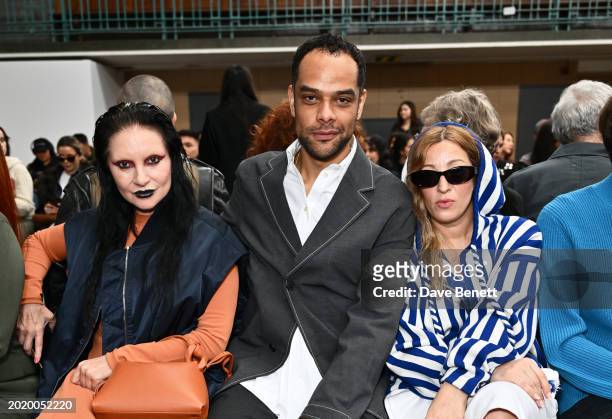 Princess Julia, Raven Smith and Isabella Summers attend the JW Anderson AW24 show during London Fashion Week February 2024 at the Seymour Leisure...