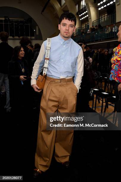 Asa Butterfield attends the JW Anderson show during London Fashion Week February 2024 at on February 18, 2024 in London, England.