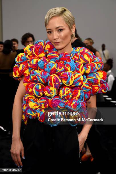 Pom Klementieff attends the JW Anderson show during London Fashion Week February 2024 at on February 18, 2024 in London, England.