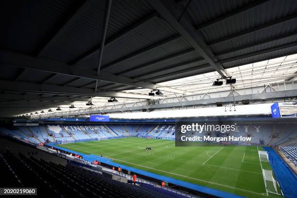 General view inside the stadium prior to the Barclays Women's Super League match between Leicester City and Bristol City at The King Power Stadium on...