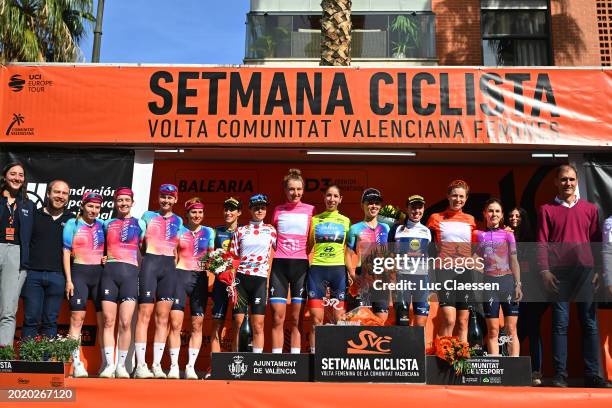 General view of Elise Chabbey of Switzerland, Antonia Niedermaier of Germany, Alex Morrice of Great Britain, Anastasiya Kolesava of Belarus and Team...