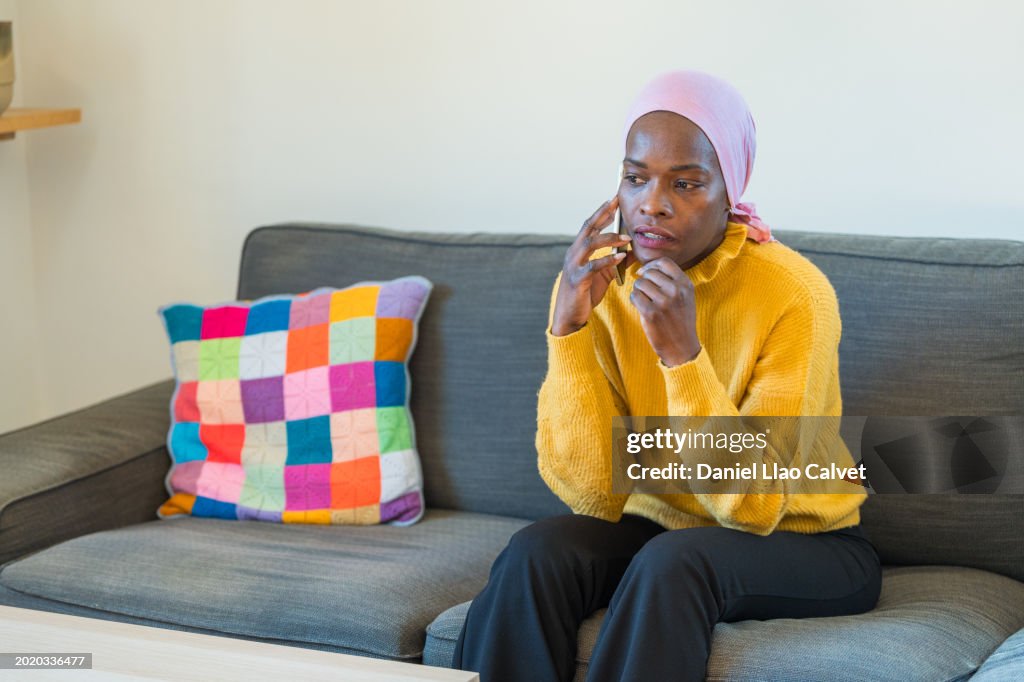 Woman using mobile phone