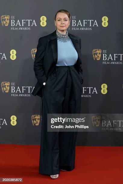 Samantha Morton attends the EE BAFTA Film Awards 2024 at The Royal Festival Hall on February 18, 2024 in London, England.