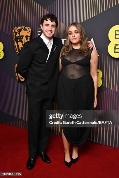 Paul Mescal and Nell Mescal attend the EE BAFTA Film Awards 2024 at The Royal Festival Hall on February 18, 2024 in London, England.