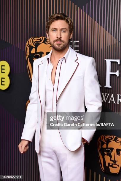 Ryan Gosling attends the EE BAFTA Film Awards 2024 at The Royal Festival Hall on February 18, 2024 in London, England.