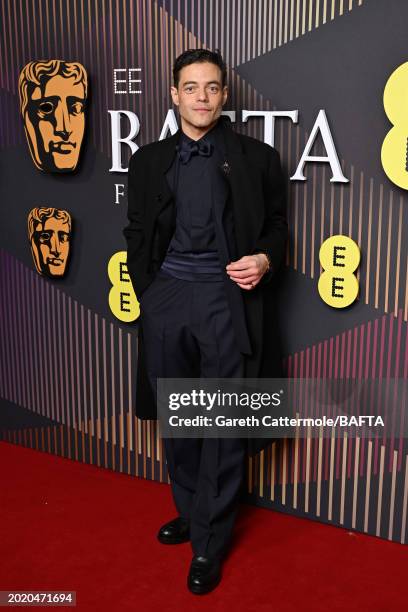 Rami Malek attends the EE BAFTA Film Awards 2024 at The Royal Festival Hall on February 18, 2024 in London, England.