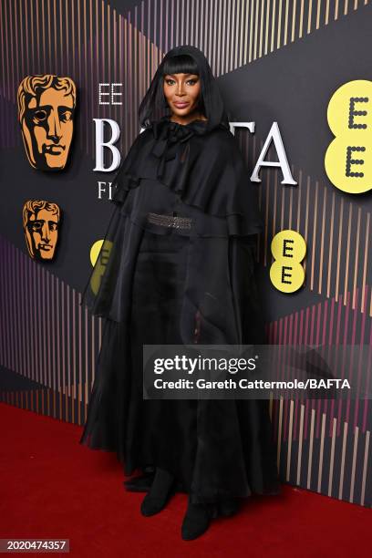 Naomi Campbell attends the EE BAFTA Film Awards 2024 at The Royal Festival Hall on February 18, 2024 in London, England.