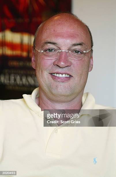 Intermedia CEO Moritz Borman poses for a portrait at the Inermedia and Summit Sales offices during 56th International Cannes Film Festival 2003 on...