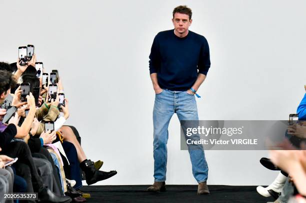 Fashion designer Jonathan Anderson walks the runway during the JW Anderson Ready to Wear Fall/Winter 2024-2025 fashion show as part of the London...
