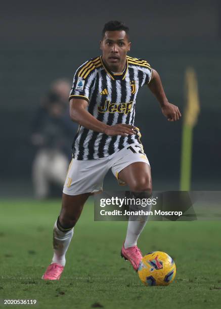 Alex Sandro of Juventus during the Serie A TIM match between Hellas Verona FC and Juventus - Serie A TIM at Stadio Marcantonio Bentegodi on February...