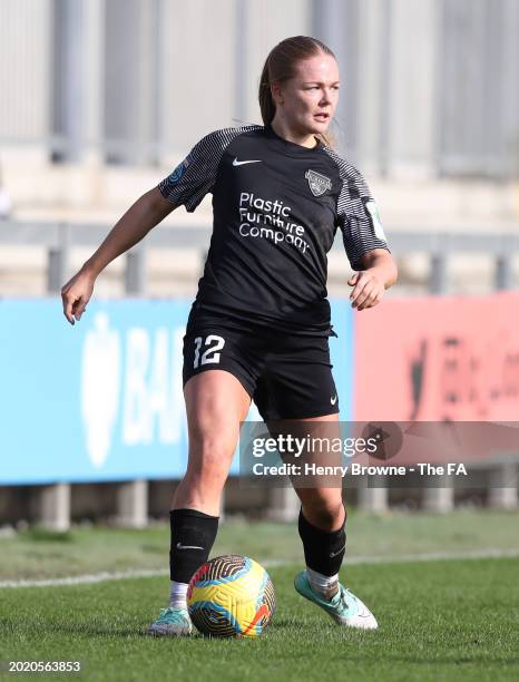 Lily Crosswaite of Durham Women during the Barclays Women's Championship match between London City Lionesses and Durham Women at Princes Park on...