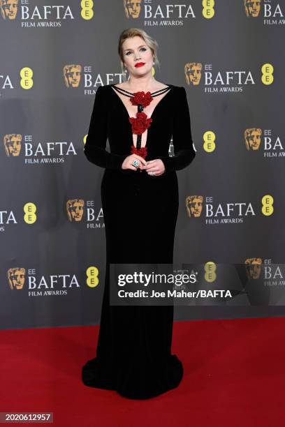 Emerald Fennell attends the EE BAFTA Film Awards 2024 at The Royal Festival Hall on February 18, 2024 in London, England.