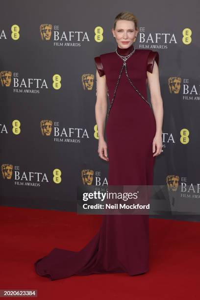 Cate Blanchett attends the 2024 EE BAFTA Film Awards at The Royal Festival Hall on February 18, 2024 in London, England.