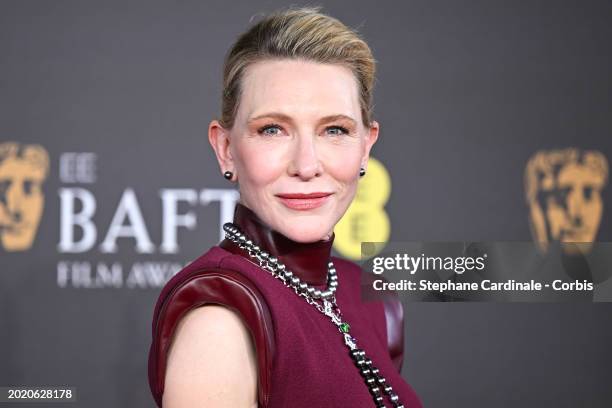 Cate Blanchett attends the 2024 EE BAFTA Film Awards at The Royal Festival Hall on February 18, 2024 in London, England.
