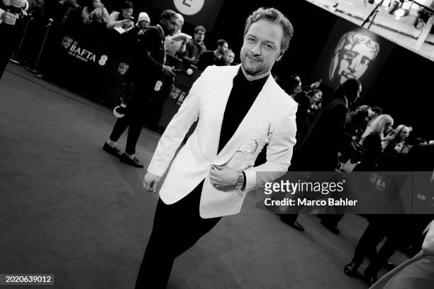 James McAvoy attends the EE BAFTA Film Awards 2024 at The Royal Festival Hall on February 18, 2024 in London, England.