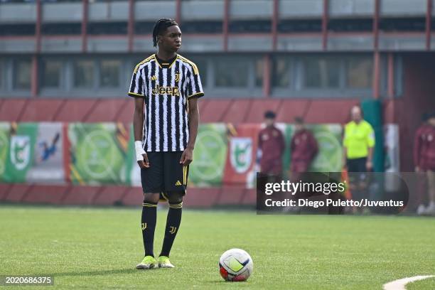 Destiny of Juventus in action during the match between Torino U15 and Juventus U15 at Cit Turin on February 18, 2024 in Turin, Italy.