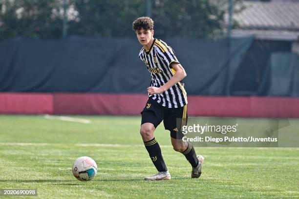Guglielmo of Juventus during the match between Torino U15 and Juventus U15 at Cit Turin on February 18, 2024 in Turin, Italy.