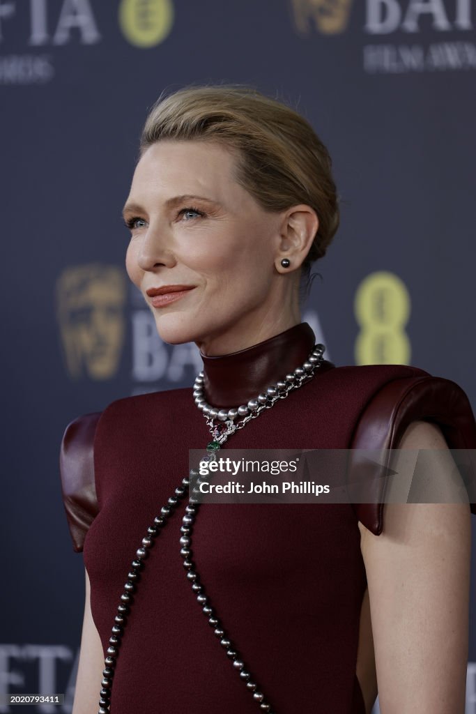 Cate Blanchett arrives at the EE BAFTA Film Awards 2024 at The