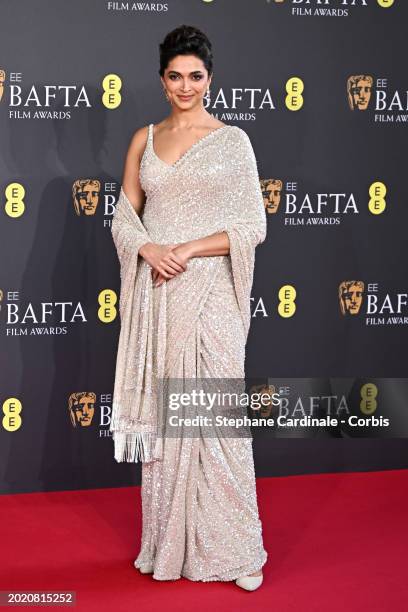 Deepika Padukone attends the 2024 EE BAFTA Film Awards at The Royal Festival Hall on February 18, 2024 in London, England.