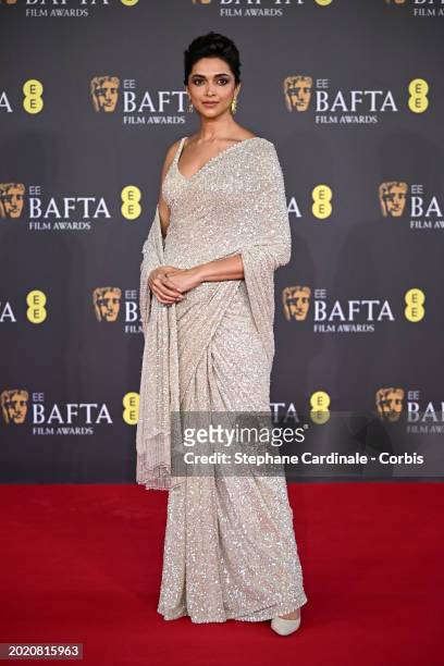 Deepika Padukone attends the 2024 EE BAFTA Film Awards at The Royal Festival Hall on February 18, 2024 in London, England.