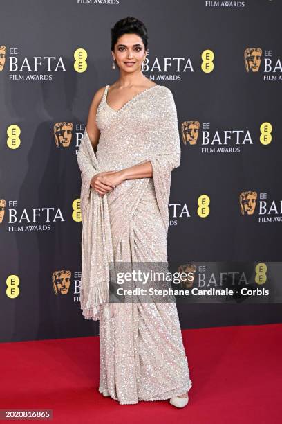 Deepika Padukone attends the 2024 EE BAFTA Film Awards at The Royal Festival Hall on February 18, 2024 in London, England.