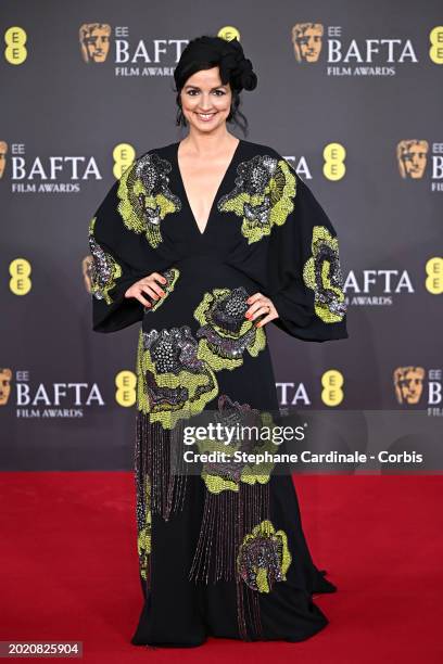 Dina Mousawi attends the 2024 EE BAFTA Film Awards at The Royal Festival Hall on February 18, 2024 in London, England.