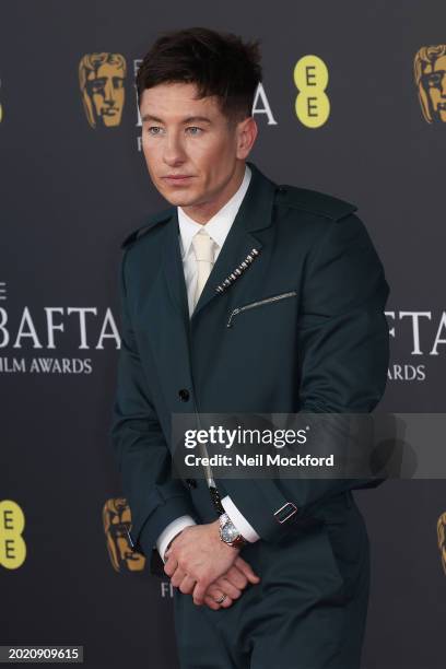 Barry Keoghan attends the 2024 EE BAFTA Film Awards at The Royal Festival Hall on February 18, 2024 in London, England.