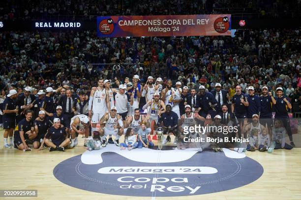 Real Madrid becomes the new Champion of Spanish Basketball Kings Cup 2024 after defeat FC Barcelona on the Finals of the 2024 Copa del Rey de...