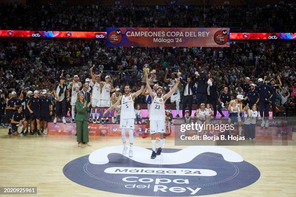 Real Madrid becomes the new Champion of Spanish Basketball Kings Cup 2024 after defeat FC Barcelona on the Finals of the 2024 Copa del Rey de...