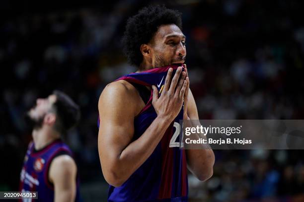 Jabari Parker of FC Barcelona in action during the Finals of the 2024 Copa del Rey de Baloncesto match between Real Madrid and FC Barcelona at Martin...