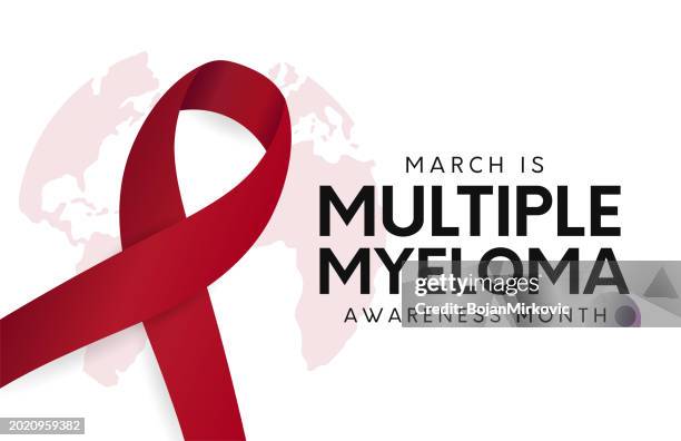 multiple myeloma awareness month card, march. vector - march month stock illustrations
