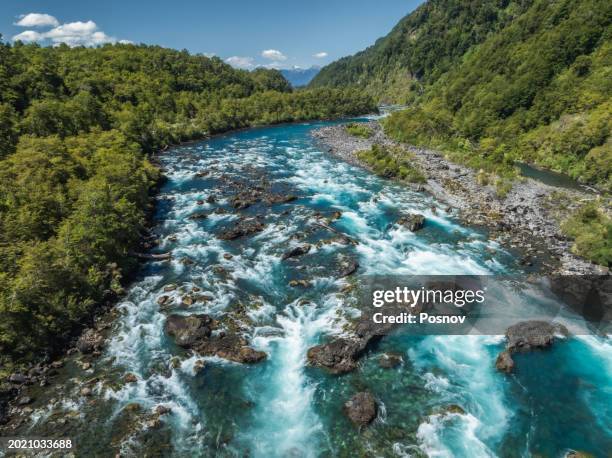 petrohue river - osorno volcano stock pictures, royalty-free photos & images