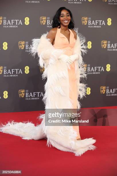 Ayo Edebiri attends the 2024 EE BAFTA Film Awards at The Royal Festival Hall on February 18, 2024 in London, England.