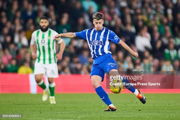 Antonio Blanco of Deportivo Alaves in action during the Spanish league, La Liga EA Sports, football match played between Real Betis and Deportivo...