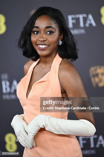 Ayo Edebri attends the 2024 EE BAFTA Film Awards at The Royal Festival Hall on February 18, 2024 in London, England.